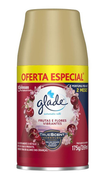 Refil Odorizador Glade Frutas E Flores Vibrantes 269ml 0