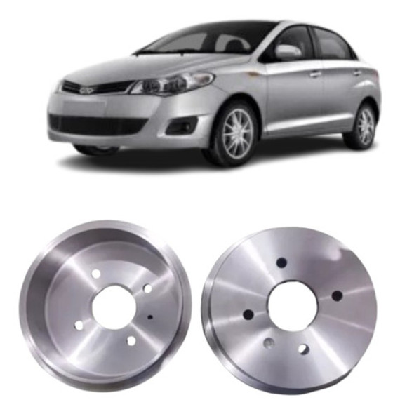 Kit X2 Campana De Freno Trasera Chery Fulwin Año 2013 0