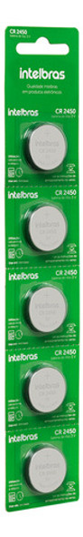 Bateria Lítio Cr2450 3v Intelbras Cartela Com 5 Unidades 1