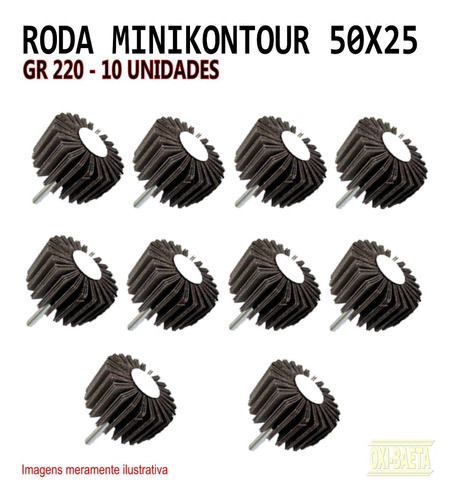 10 Peças Roda Pg Gr 0220 - 50x25 - Minikontour 0