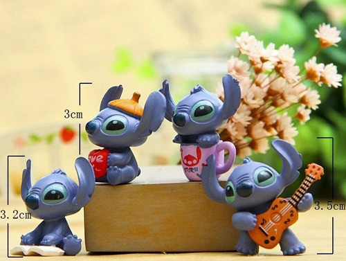 Stitch Toys  X 4 Unidades Ideal Decoración Torta 1