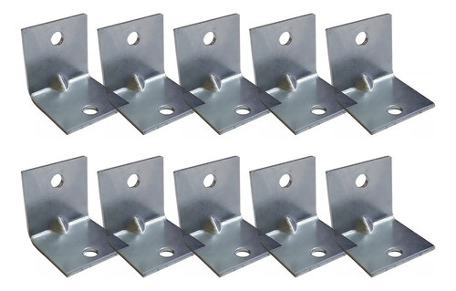 Escuadra De Fijación Soporte 25x25x25 Mm Zinc X10/u Cima M 0