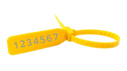 Lacre Malote Numerado Segurança  16 Cm Amarelo 1.000 Peças 0