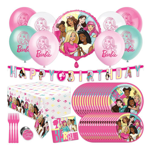 Decoraciones De Fiesta Barbie Oficiales Para 16 Invitados 0
