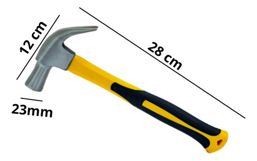 Martelo De Unha Polido 23mm C/imã Cabo Fibra Vidro- Paraboni 1