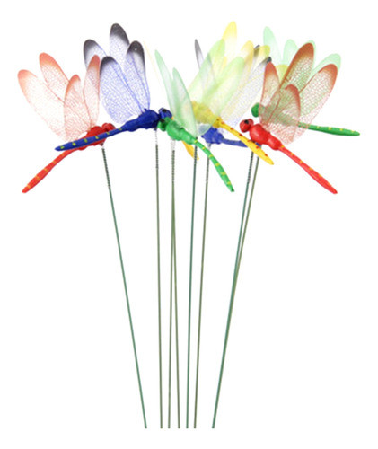 12 Peças De Decoração De Jardim Com Borboletas De Libélula A 0