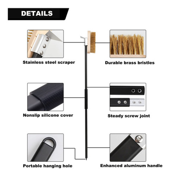 Cepillo Horno Pizza Evedmot Con Raspador 35 Mango Largo 35 P 1