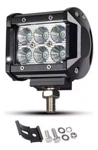 Faro Auxiliar De 6 Led 18w 12v-24v Moto Cuatri 4x4 0