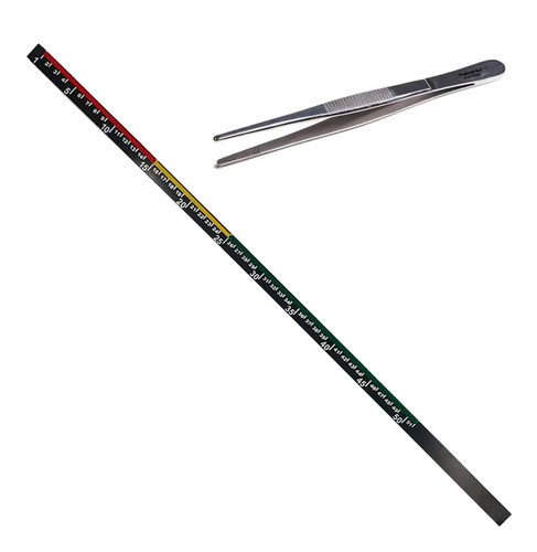 Kit Régua Para Medir Nitrogênio Com Pinça Inox 18 Cm 0