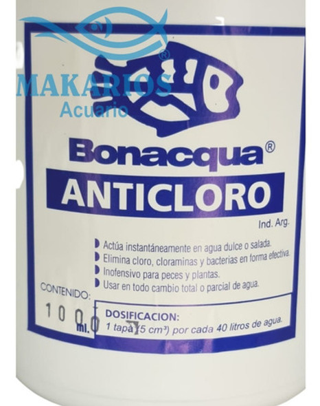 Anticloro Bonacqua 1 Litro Agua Pecera Acuario Peces 1 Anticloro Bonacqua 1 Litro Agua Pecera Acuario Peces 1