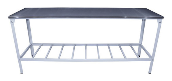 Mesa De Inox Industrial Para Açougue Com Prateleira 190x55 I 0