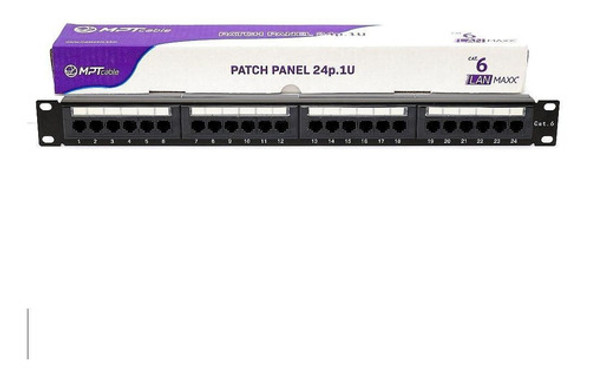 Patch Panel 24 Portas Cat6 Lan Maxx Mpt Cable 0