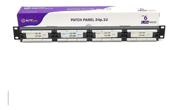 Patch Panel 24 Portas Cat6 Lan Maxx Mpt Cable 1
