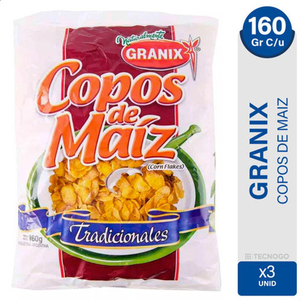 Cereal Copos De Maiz Granix Corn Flakes - Pack X3 Unidades 0