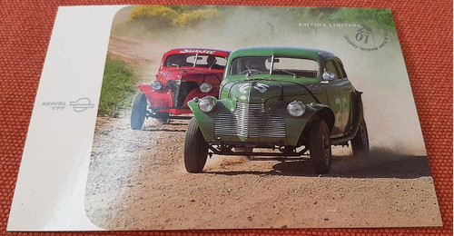 Postal Chevrolet 1940 Fangio Y Mini Poster Pelicula Fangio 0