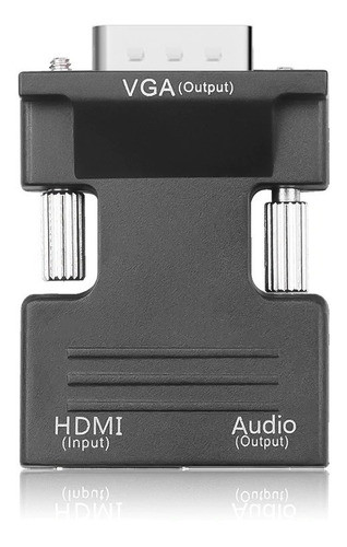 Conversor Adaptador Entrada Hdmi Femea X Saida Vga Macho Aud 0