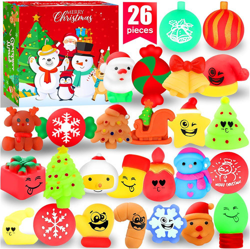 Mochis Squishies Navidad, Gatitos Kawaii Peludos, Tamaños Mi 0