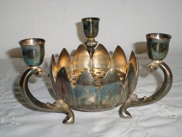 Antiguo Violetero Candelabro Leonard Silver Plated Baño Plat 0 Antiguo Violetero Candelabro Leonard Silver Plated Baño Plat 0