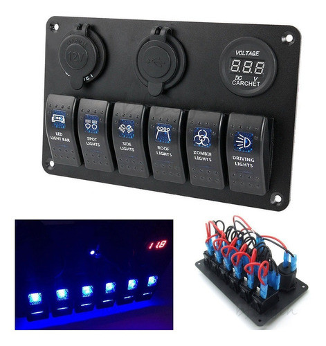 6 La Cuadrilla Coche Barco Marina Circuito Rv Led Rocker Swi 0