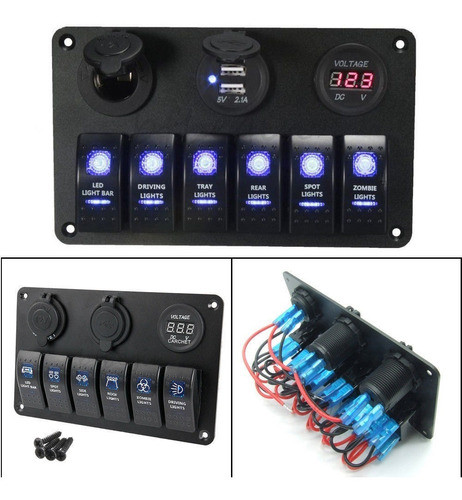 6 La Cuadrilla Coche Barco Marina Circuito Rv Led Rocker Swi 1