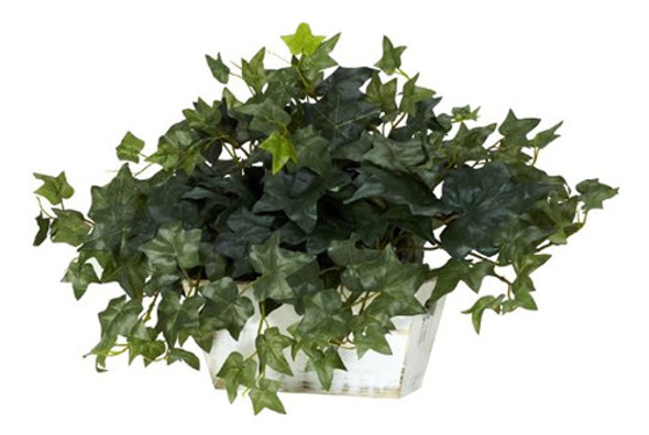 Casi Natural 6715 14 PuLG. Hiedra Con Planta De Seda De Plan 1