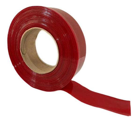 Banda Pvc Cortinas Carnicerías 50 Metros 100 X 1,5mm Rojo 0