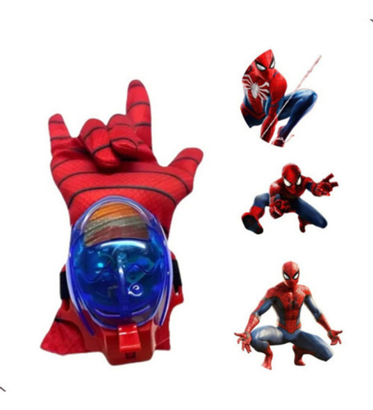 Brinquedo Luva Homem Aranha Lança Disco Teia Spider Man Luz 0
