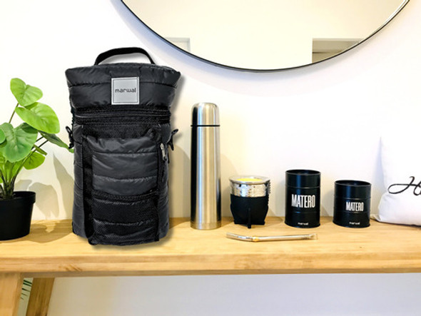 Kit Matero Bolso Impermeable Mate Imperial Termo Litro Latas 1