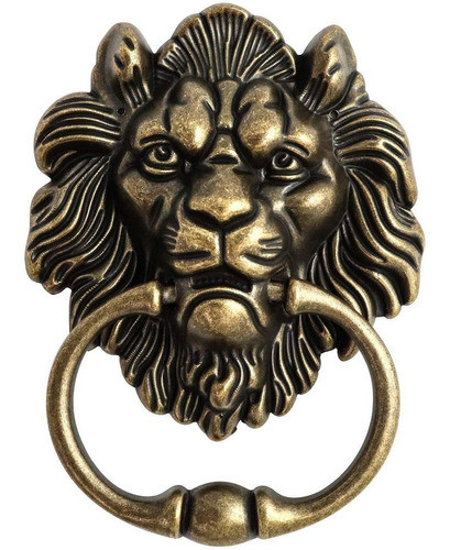 Tiradores Con Forma De Cabeza De Leon  De Bronce 0