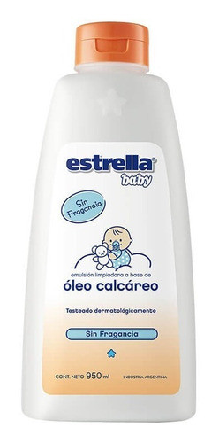 Oleo Calcareo Estrella Baby Para Bebes Sin Fragancia X 950ml 0