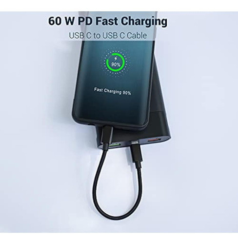 Cable De Carga Rápida Usb C A Usb C De 60 W, [paquete De 3 D 1