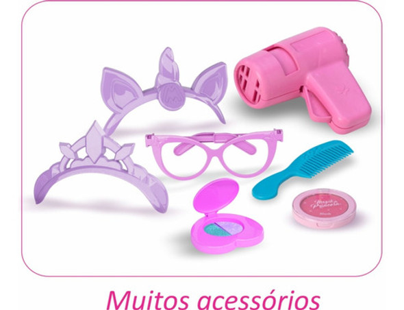 Mini Penteadeira Infantil Menina Com Acessórios Magic Toys 1