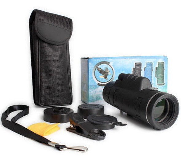 Telescopio Monocular De Viaje Hd + Teléfono Cámara Cilp + Tr 0