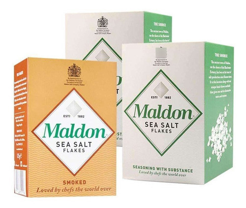 Maldon - Kit 2x Sal Marinho Flocos 250 G + 1x Defumado 125 G 0