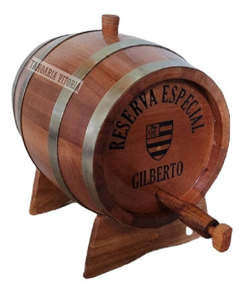 Tonel Carvalho 5 Lts Para Cachaça  + Personalização 1