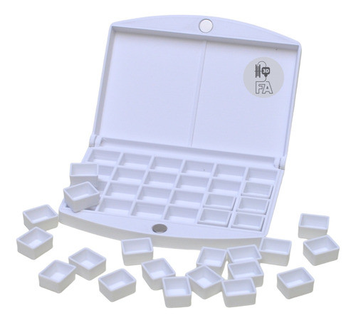 Caja Para Acuarelas Con Iman 4x6+24 Godetes (sin Acuarelas) 0