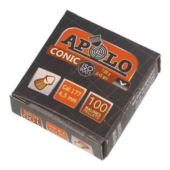 Pack X5 Balines Apolo Conic Punta 4.5 Mm X100 Aire Comprimid 1