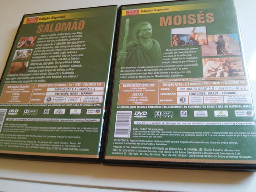 Lote 2 Dvds Moisés E Salomão-ótimo Estado ! 1