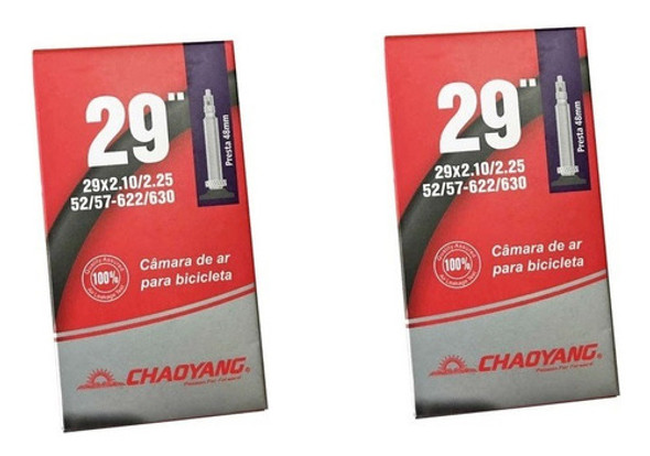 Par Camara  Aro 29 X 2.1 A 2.25 Presta 48mm - Chaoyang  Nf 0 Par Camara  Aro 29 X 2.1 A 2.25 Presta 48mm - Chaoyang  Nf 0