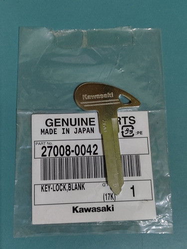 Kawasaki Virgin Key for ZX6R ZX14R SX1000 Z1000 - 27008-0069