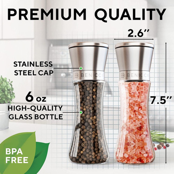 Conjunto De 2 Molinillos Inoxidables Y Fáciles De Limpiar 1