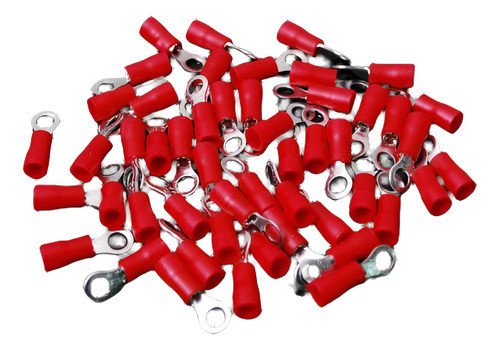 Anillo De Vinilo 50 Conector Rojo 22-18 Ga Awg Calibre  8 Pr 0