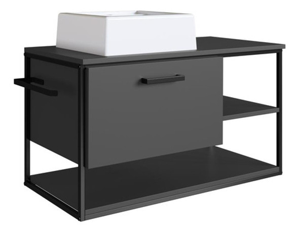 Mueble De Baño Gris Mdp Albi 0