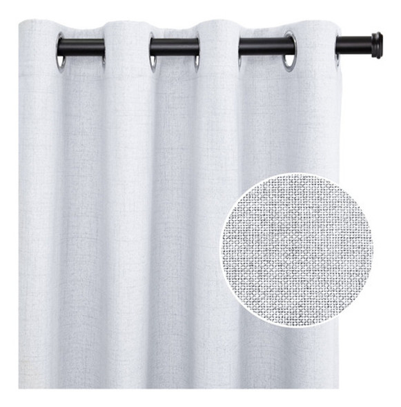 100% Blackout Shield Cortinas Opacas Totales De Lino Sinttic 0