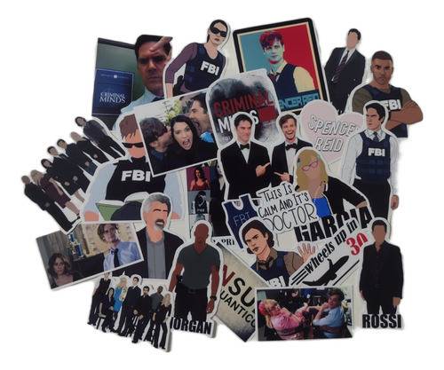 Pack Stickers - Serie Tv Criminal Minds X 24 Unidades - L3p 0