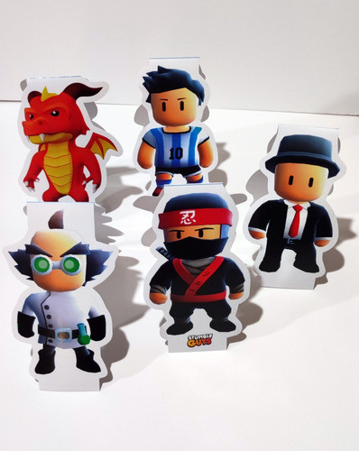 Figuras Deco Mesa Cumple Festejo Stumble Guys X5u 1