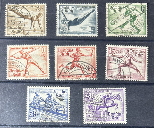 Serie De Estampillas De Alemania 1936 Jj Oo Berlín 1