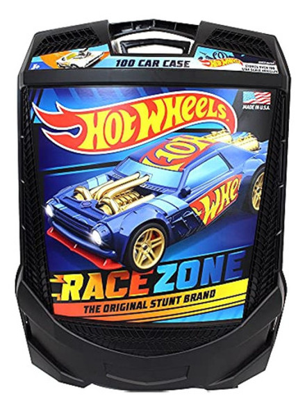 Hot Wheels 100-car, Estuche De Almacenamiento Con Ruedas Y A 0