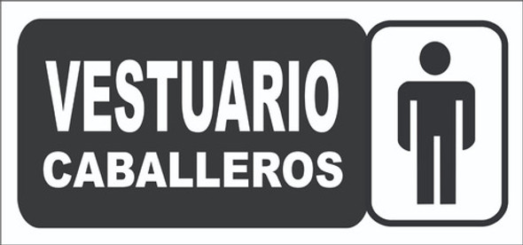Cartel Vestuario Caballeros 14x30 Alto Impacto 0