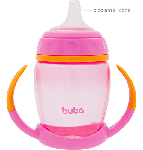 Kit Introdução Alimentar Bebê Buba Prato Com Ventosa Rosa 1